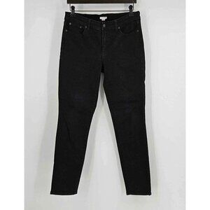 J. Crew Womens Black Stretch  Tapered Skinny Leg Jean 5 Pocket Zip Fly Sz 29